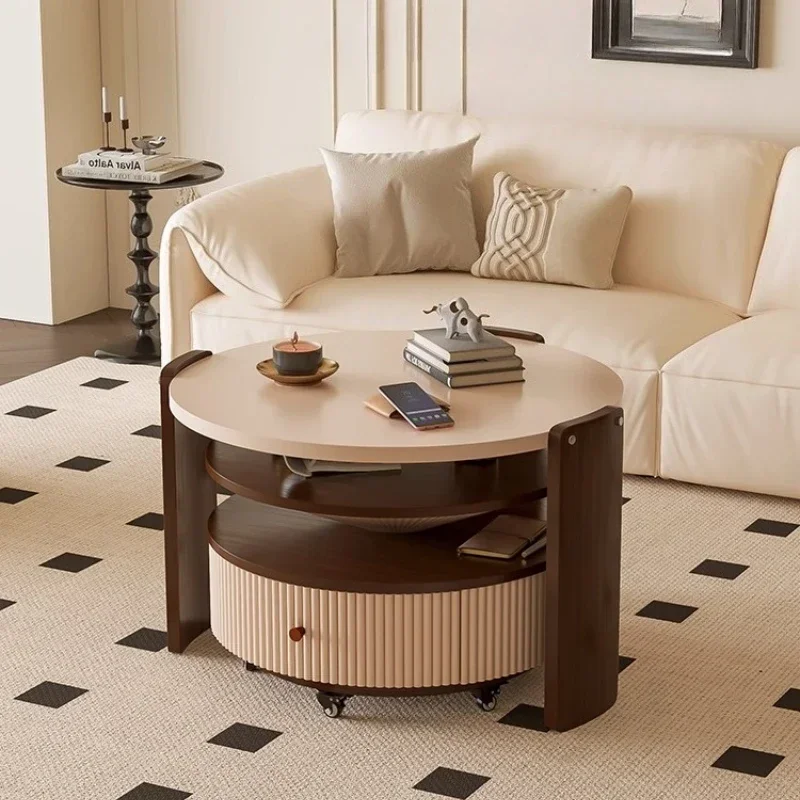 

College Desk Round Set Modern Minimalist Nordic Italian Storage Coffee Tables Side Table Entertainment Couchtisch Home Furniture