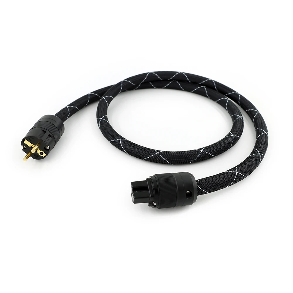 EU Plug Reference-Grade Power Cord - 5N OFC + 8N Copper Hybrid w/24K Gold Plated Contacts​