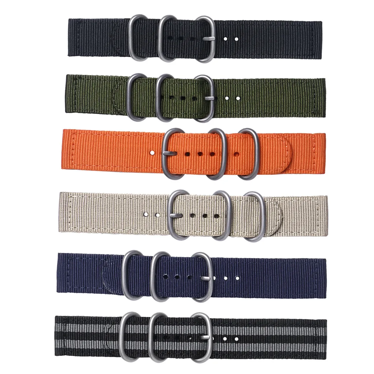 18Mm Mechanically Braided Nylon Watch Strap Smooth Seamless Edges Odorless Comfortable Stainless Steel Clasp for Active