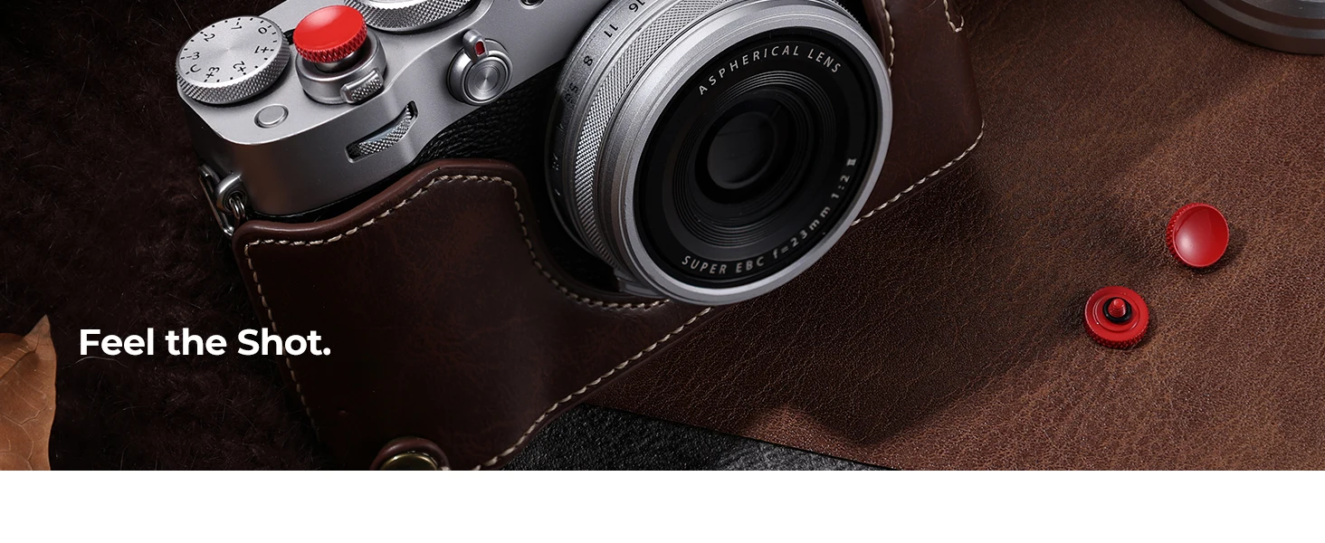 K&F CONCEPT Kamera Auslöser 3 Stück Rot Schnellverschluss-Taste für Fuji Sony Leica Nikon Kamera-Zubehör aus Massivkupfer – Detail 2