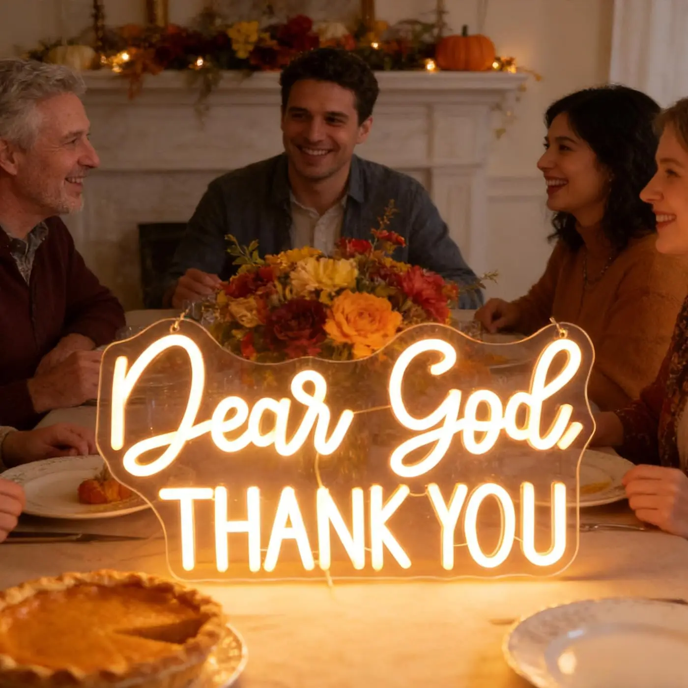  Dear God Thank You LED Neon Sign USB Wall Light For Church Chapel Prayer Room Christian Bedroom Religious Faith Themed Decor