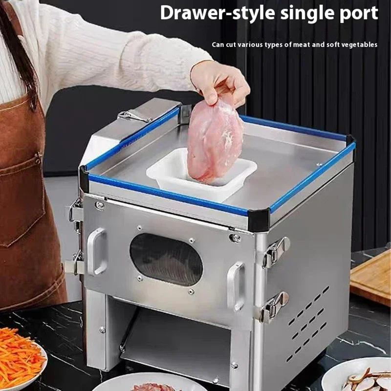 Commercial Fresh Meat Slicer Stainless Steel Slicing Material Catering Vegetable Slicer Automatic Meat Slicer