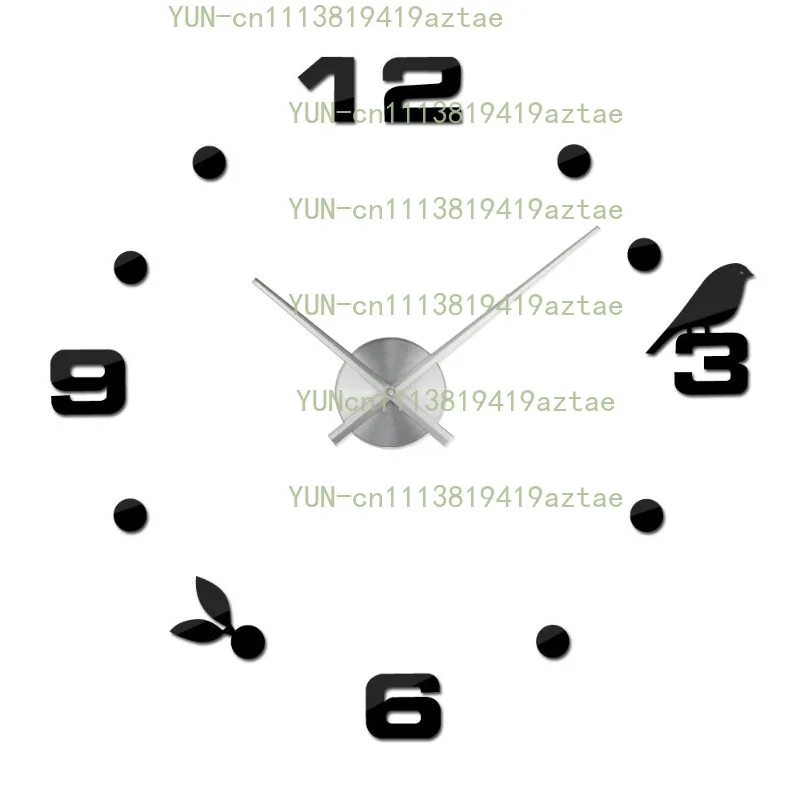 17-47 inch wall sticker frameless digital DIY digital Rhododendron 3d digital wall clock