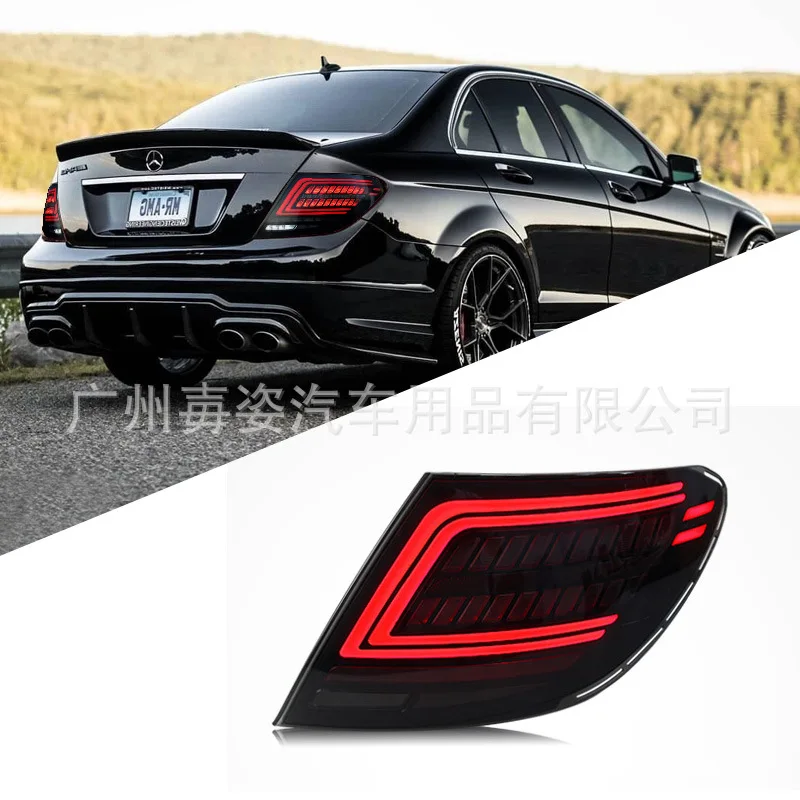 

Подходит для 07-14 Mercedes-Benz C-Class W204, задний фонарь в сборе, модифицированный светодиодный ходовой фонарь, стоп-сигнал, указатель поворота