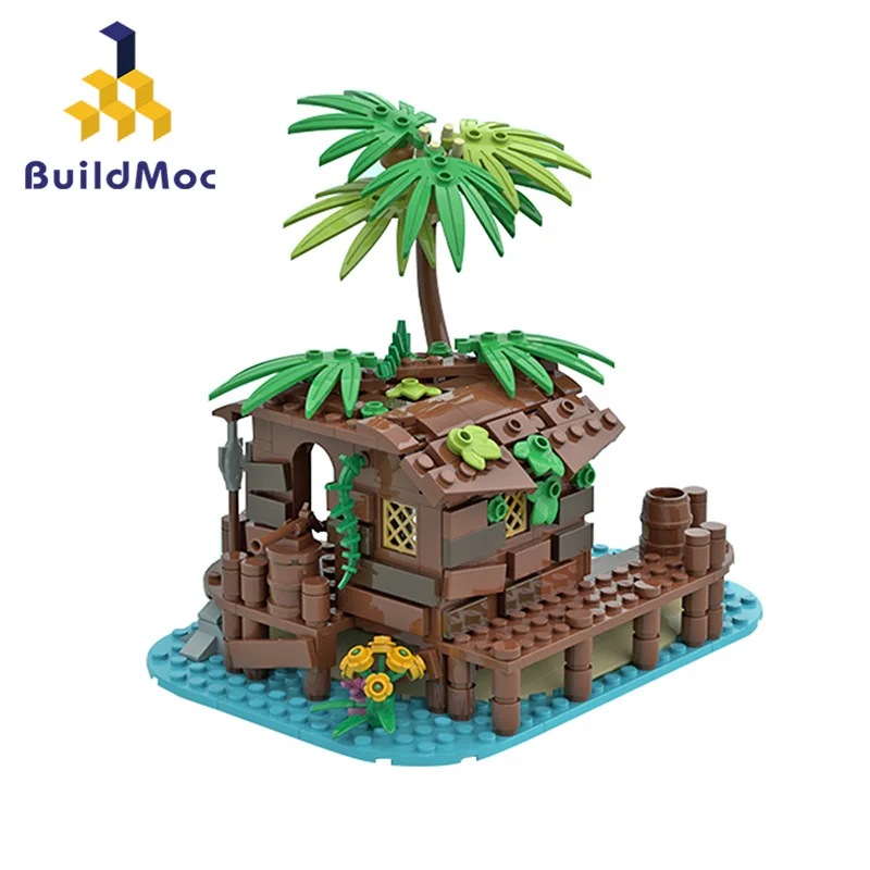 

MOC-71229 креативный дизайн, уличная сцена, здание, пиратский сарай, мелкие частицы, строительный блок, игрушка C6733, кирпичи для детей