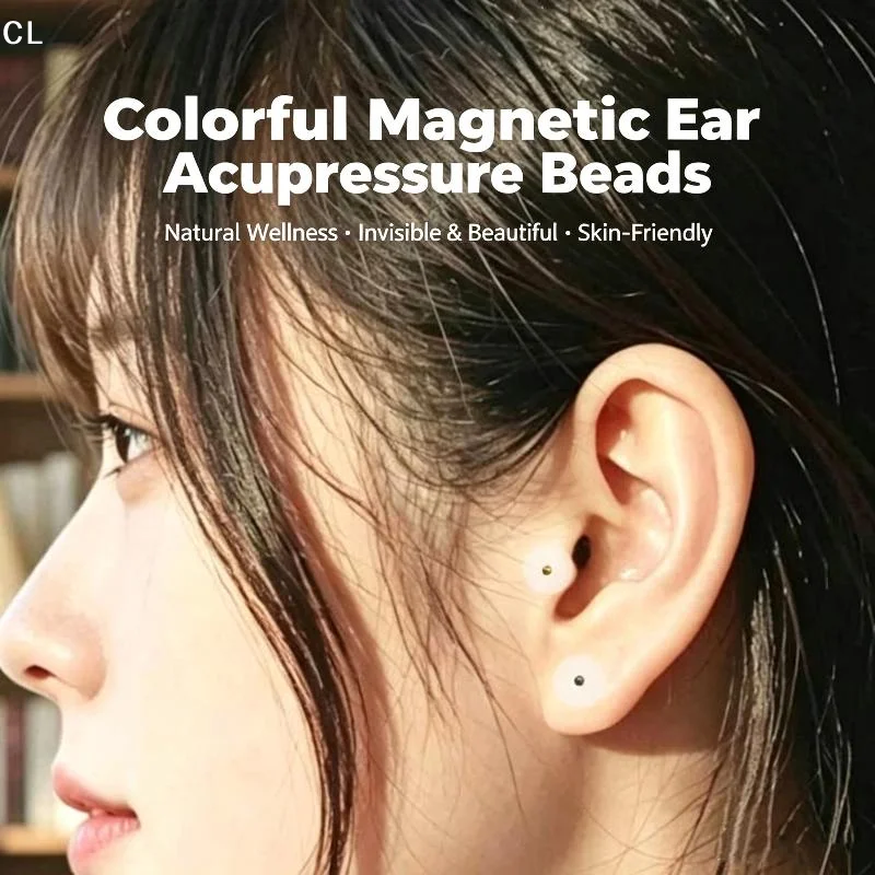 AttireTrove1 Sheet 20PCS Breathable Ear Bead Patch Acupressure Bead Pressure Point Ear Acupuncture Stickers Press Bead Wellness