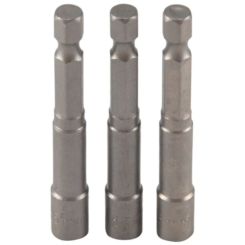 65Mm Length 5.5Mm Hex Socket Driver Bit Magnetic Bit 3 Pcs-Y48A