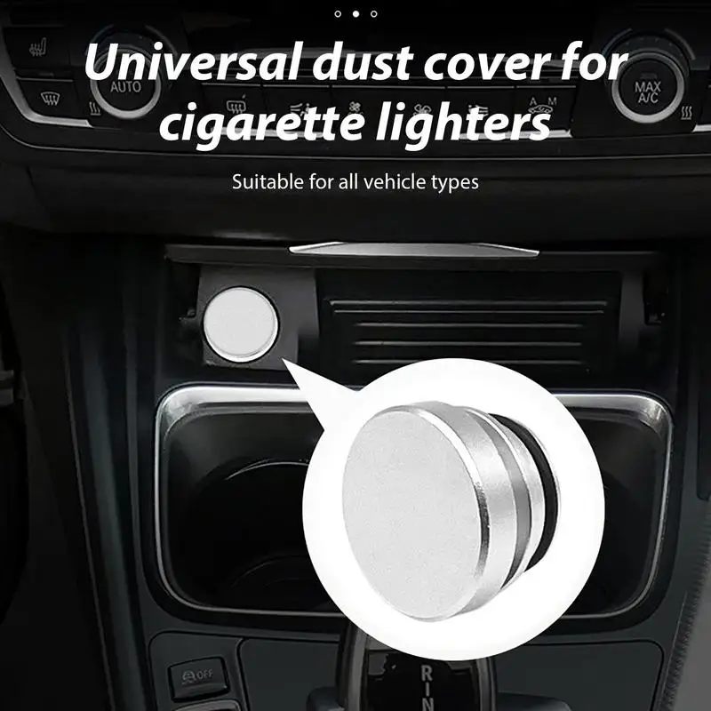 

Aluminum Alloy Car Cigarette Lighter Plug Cover Lighter Button Plugs Cap Dust Cover for Most Cars 12V Replacement Dustproof Plug