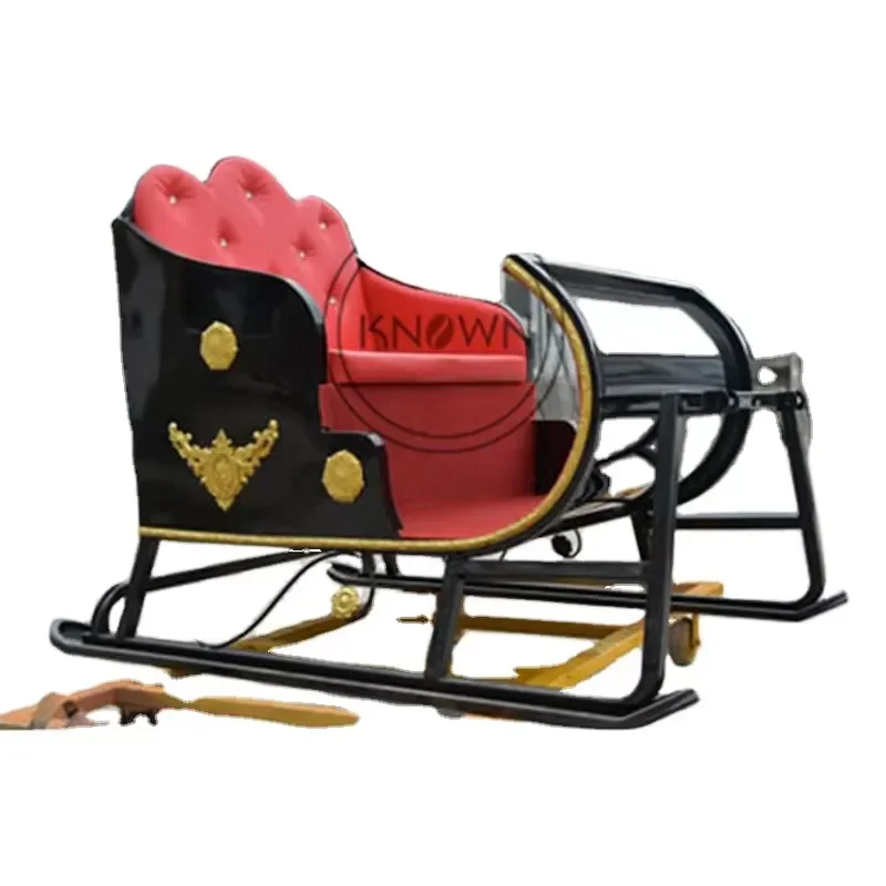 OEM Winter Ski Sledge Dog Sled Single Double Type European Snow Playing Tool Cheap Price Portland Sleigh Skiing Carriages