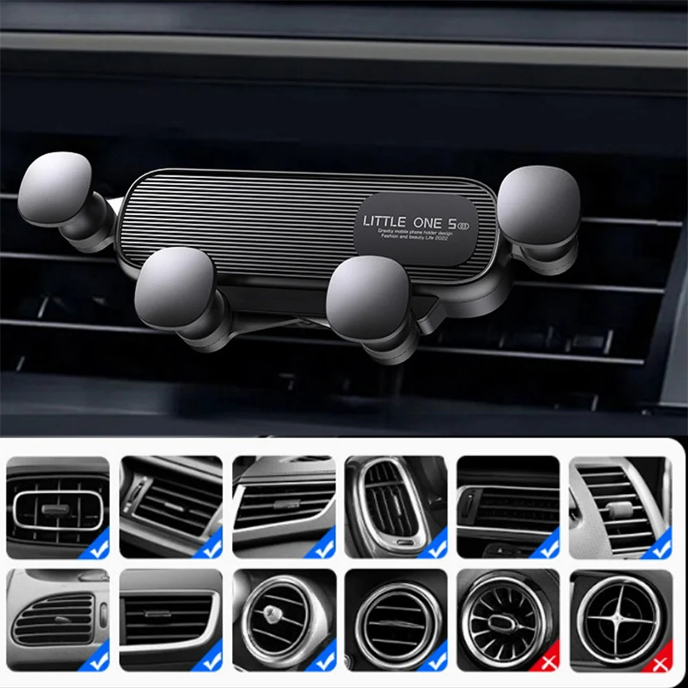 Gravity Car Phone Holder Air Vent Mount Cell Phone Holder in Car Mobile Support For iPhone 16 Xiaomi Huawei Universal GPS Stand