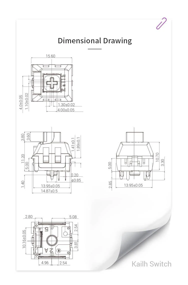 1/3/5Pcs Kailh Box Arctic Fox Tastatur Schalter Mechanische Tastatur Clicky Schalter Kompatibel Cherry MX RGB DIY Schalter – Detail 7