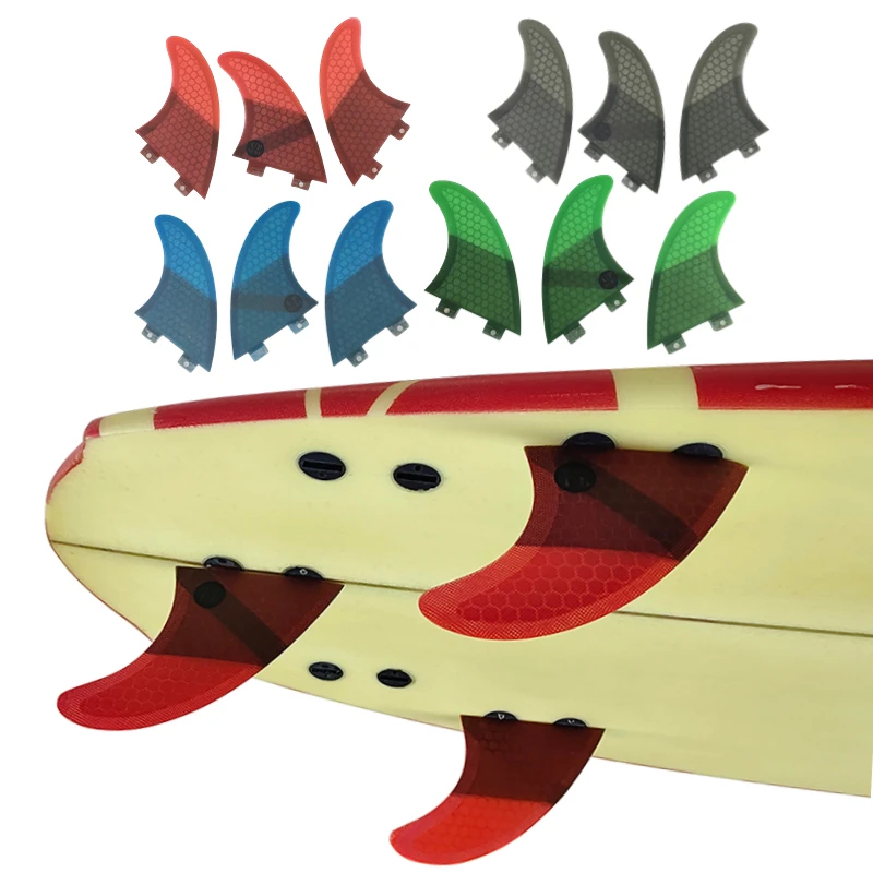 UPSURF FCS FINS M Honeycomb Fiber Surfboard Fins Double Tabs 1 Base Surf Fin High Porformance Surfing Fin Quilhas