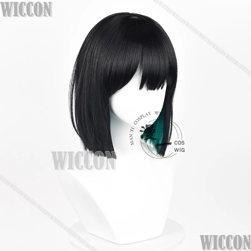 Sua Anime Alien Stage Cosplay Prop Black Wig Pearl Earrings Clip Hair band Women Set Holloween Party Show RolePlay Accessory