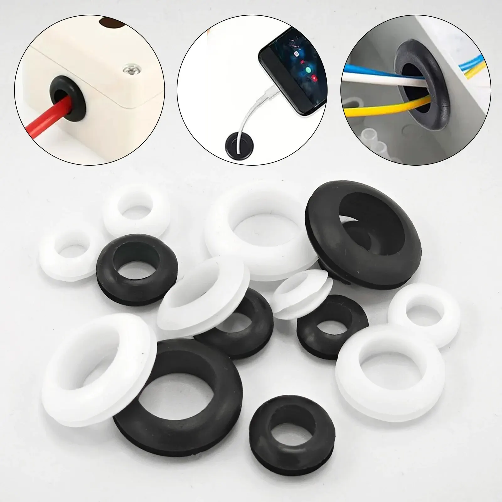 73Pcs Soft Rubber Protective Ring Snap Seal Ring O-Ring, Suitable For Wire, Pipe, Insulation Protective Sleeve