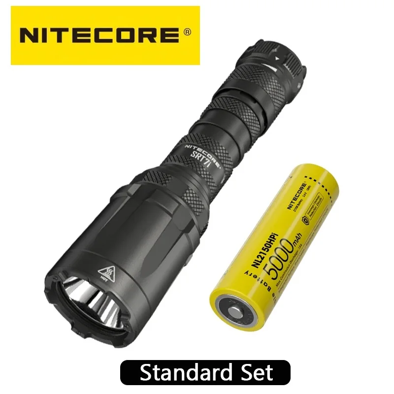 NITECORE SRT7i Rechargeable Tactical Flashlight SFT-70 3000Lumens Stepless Brightness Adjustment Troch Light, NL2150HPi Battery