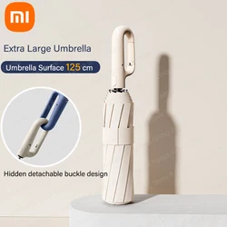 Xiaomi-paraguas con hebilla de anillo automática Extra grande, sombrilla reforzada, resistente al viento, resistente a la lluvia, doble propósito, resistente a los rayos UV