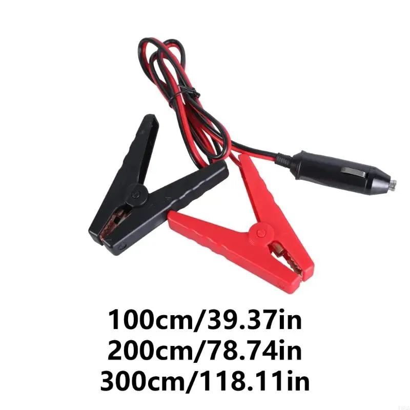 12V 24V Car Plugs Charging Cable with Clips Extension Cord for Battery Charging and Outdoor Devices