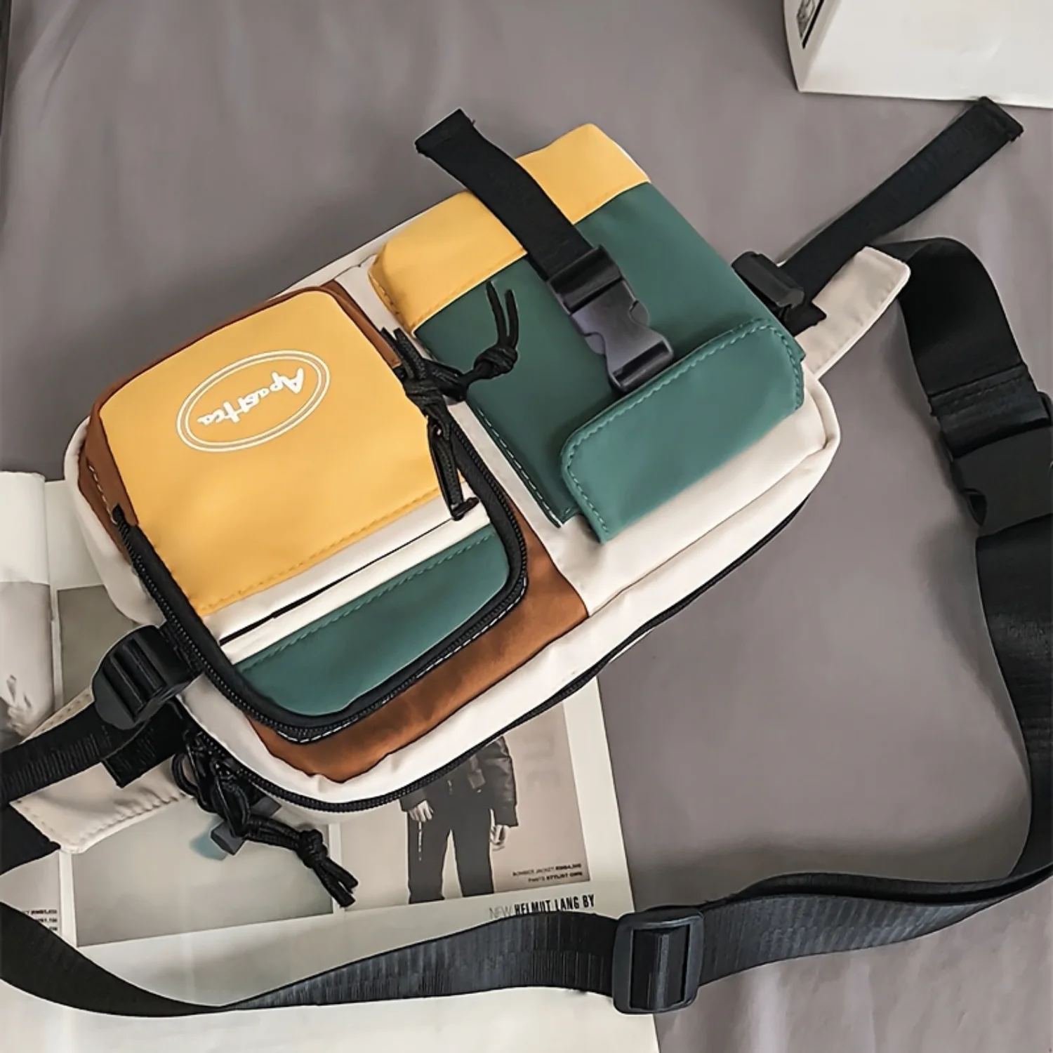 1pc Men's Waterproof Large Capacity Fanny Pack, Adjustable Strap For Outdoor Activities, Travel Running, Hiking, And Cycling