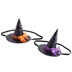 2 Pcs Hair Jewelry Halloween Headband Witch Hat Sequins 9x7cm Hoop Cosplay Hairband Accessories Props Festival Party Baby Girl