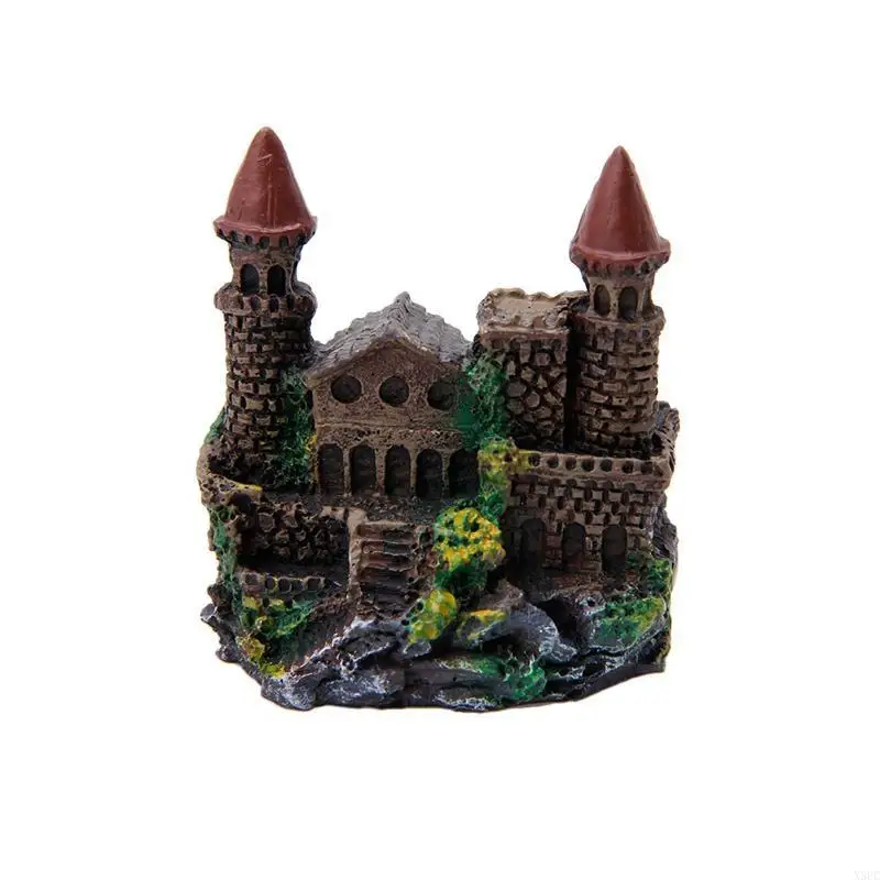 Aquarium Decoration Antique Resin Castle Providing Fish Shel