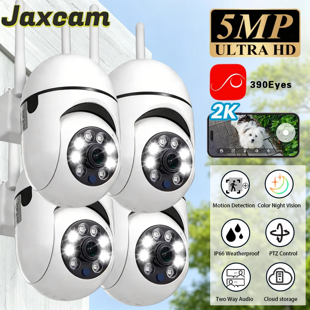 

390EYES 2.4G 5 МП Wi-Fi PTZ-камера для помещений, Wi-Fi камера видеонаблюдения с обнаружением движения, автоматическим отслеживанием и двусторонней аудиосвязью