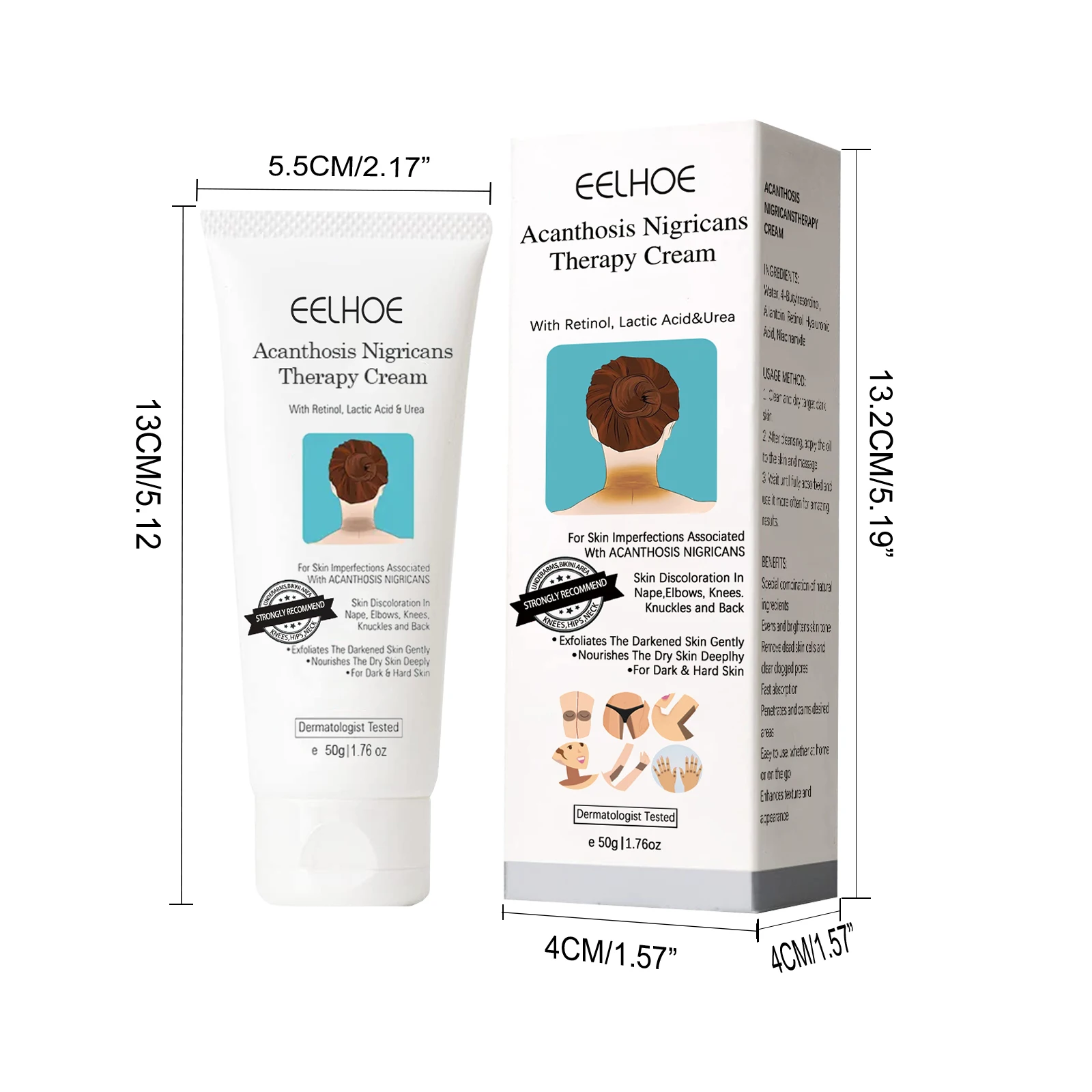 EELHOE Whitening Cream Verhelderende Huid Voor Donkere Huid Nek Arm Kniegewricht Onderarm Lichaamsverzorging Acanthosis Nigricans Therapie Crème