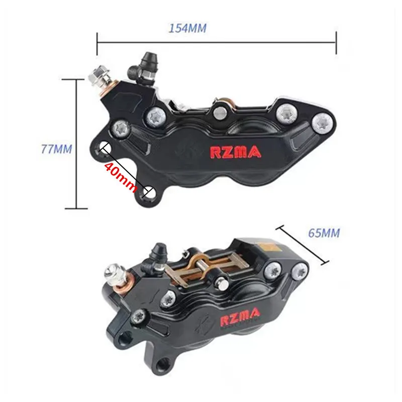 Universal 40mm Mount Pitch 4 Piston Motorcycle Brake Caliper For Honda Yamaha Kawasaki Suzuki KTM For Frando HF6/FR6/F101 Modify