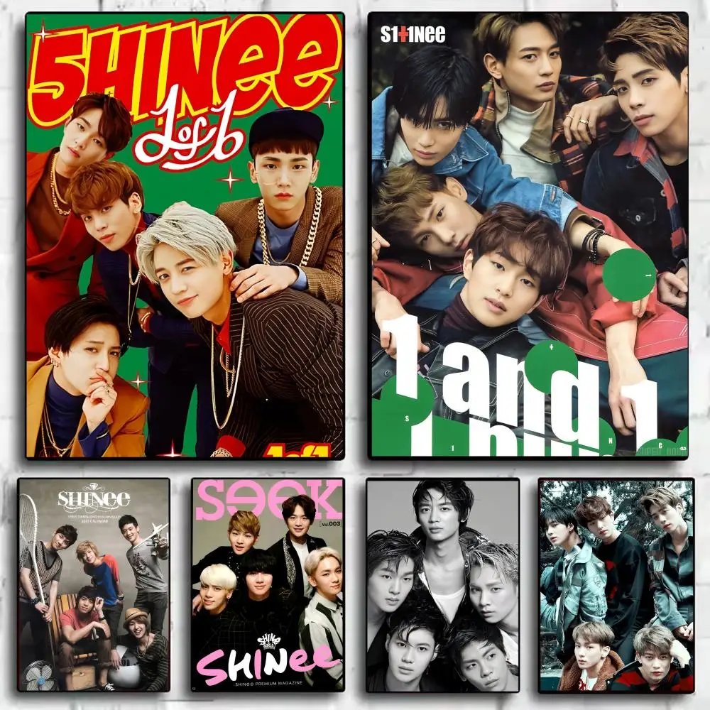 Kpop Band S-SHINee Poster Stickers HD Waterproof Painting Wall Art for Bedroom Living Room Home Decor Decoration Gift