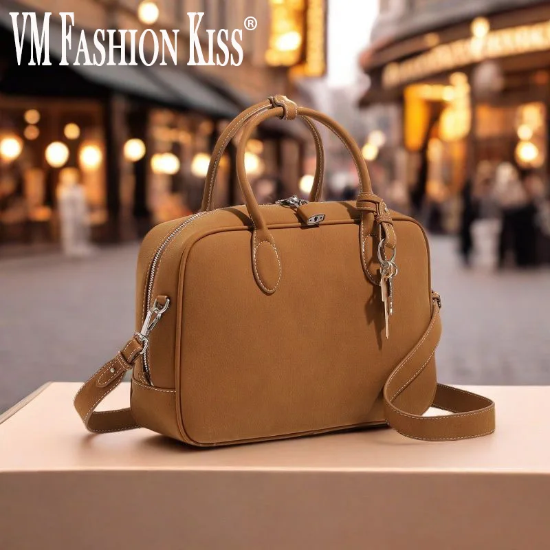 VM FASHION KISS Matte Split Leather Women Bag Light Shoulder Handbag And Purses Crossbody Pouch Lady Satchels Casual Tote