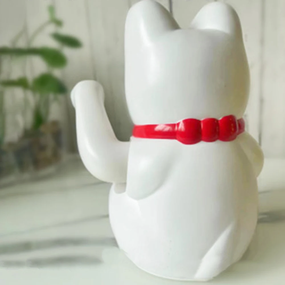 Japanese Lucky Waving Cat Beckoning Maneki Wealth Fortune Shaking Hands Car Decoration Home Office Checkout Counter Ornament