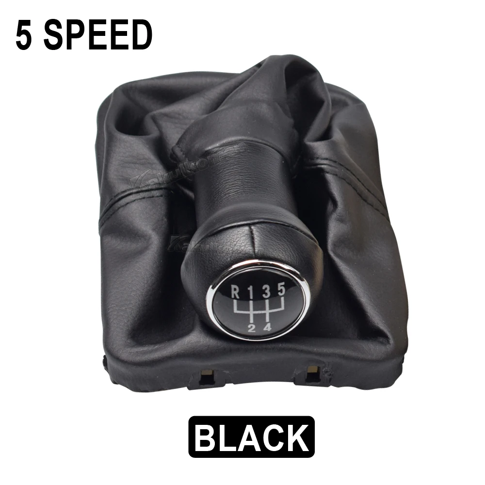 For VW Beetle 1998 1999 2000 2001 2002 2003 2004 2005 2006 2007 2008 2009 2010 New 5 Speed Gear Stick Shift Knob Leather boot view 2