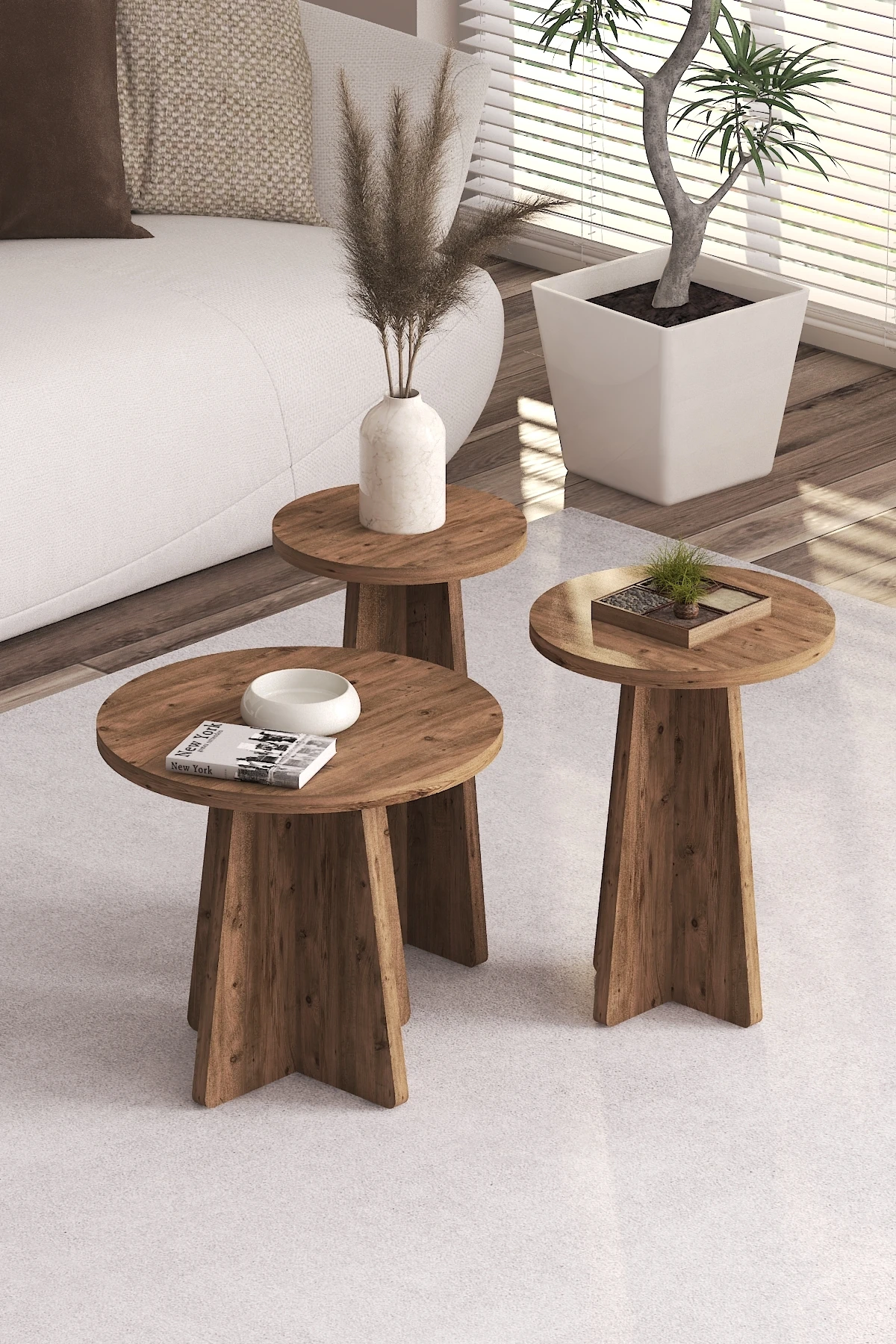 Peri 3-Piece Nesting Coffee Table Atlantik Pine