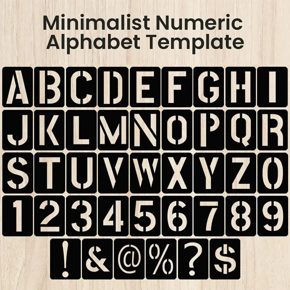 교육용 스텐실 세트 재사용 가능 플라스틱 문자 스텐실 키트 DIY 아트 프로젝트 나무 벽 패브릭 알파벳 페인팅용