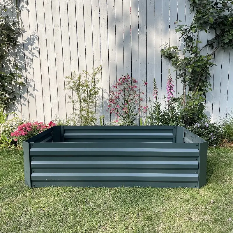 Flower bed planting box Metal vegetable frame Garden vegetable box Square flower bed Metal planting bed