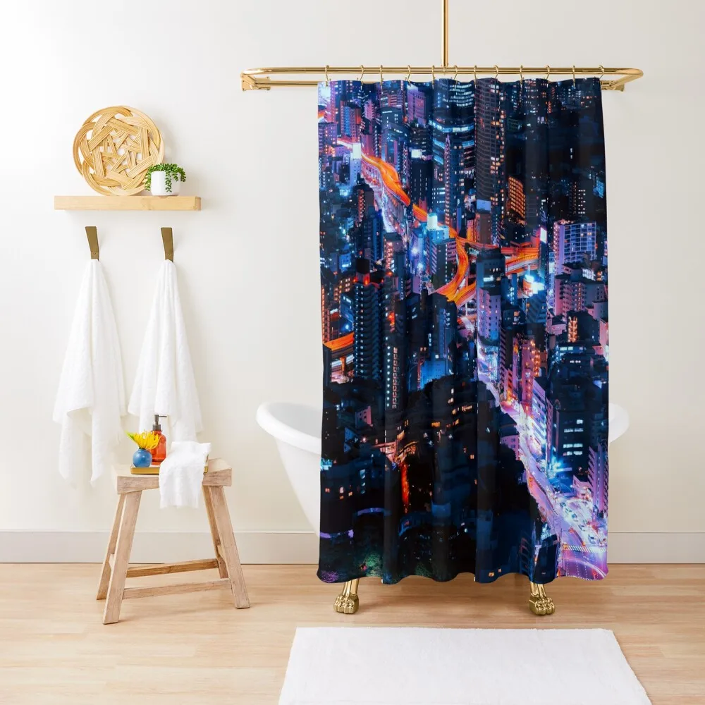 

Tokyo at Night Shower Curtain Transparent Bathroom Shower Shower For Bathrooms Set For Bathroom Curtain