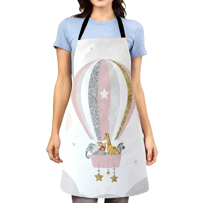 Aesthetic Women kitchen apron kids original Children Waterproof girl princess waiter work apron oil proof nordic boho plant