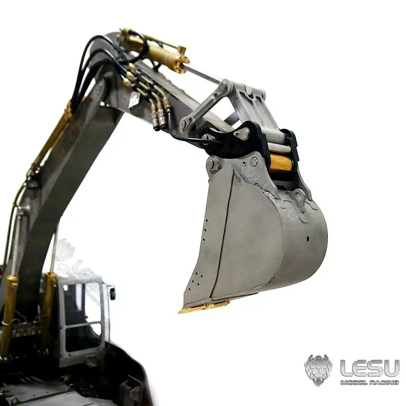 Narrow bucket LESU model 1/14 AC360 wheel digging small short tail excavator metal quick change bucket