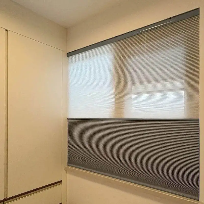 Smart Remote Control Day-Night Honeycomb Blinds Waterproof Adjustable Light Filtering Window Shade Custom Fit for Bedroom
