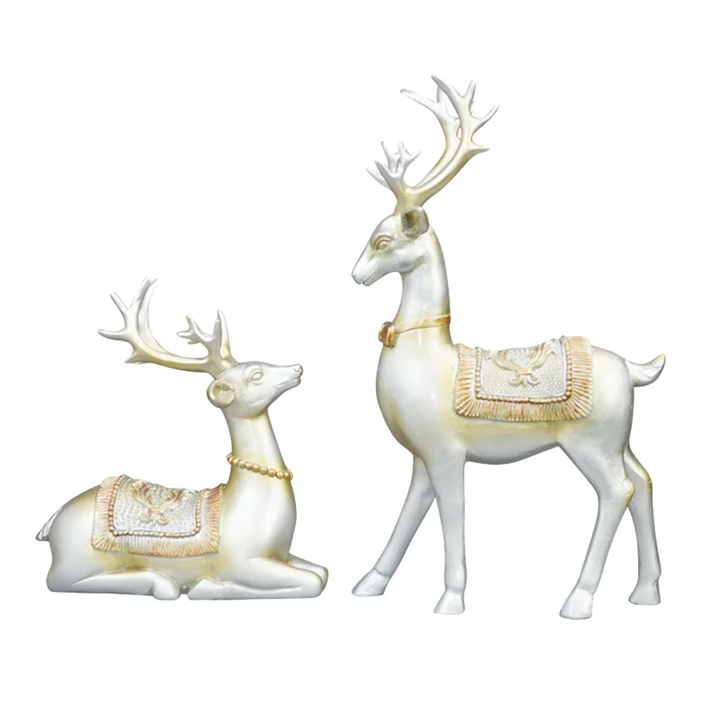 

Home Decor Desktop Decoration Creative Tabletop Adornment Resin Crafts Elk Ornaments