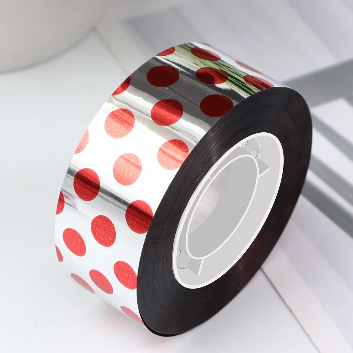 

3Pcs Highly Reflective Bird Drive-Off Ribbon Orchard Scarecrow Belt Beautiful Garden Protection Red Polka Dot Scarecrow Ribbon