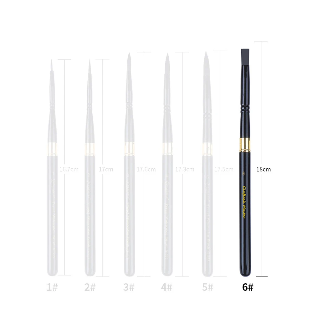 Ginflash 1pc Watercolor Paint Brush Set Portable Handle Gouache Watercolour  Painting brush Set