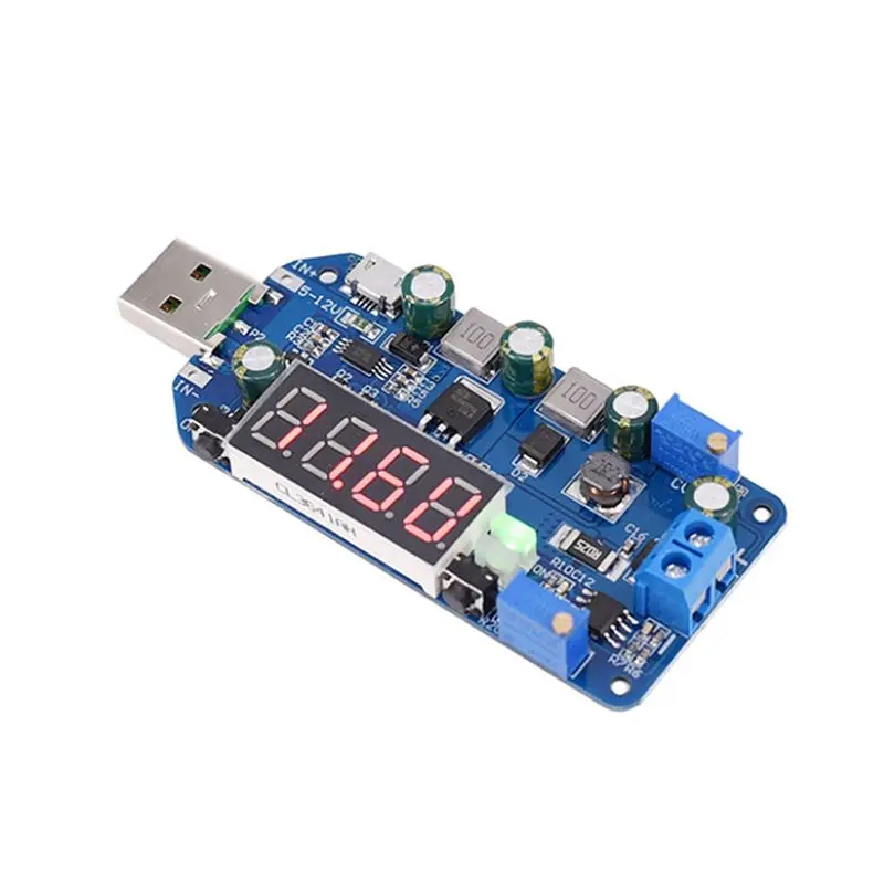 AED6-verstelbare DC-DC-convertermodule 15W met CC CV USB Step Up/Down Boost Buck 5V naar 30V uitgang met Shell Case
