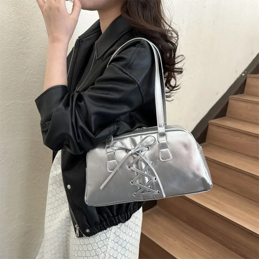 

Fashionable Underarm Bow Bag for Women Korean Edition New Simple Leisure Pillow Bag Trendy Versatile Shoulder Bag