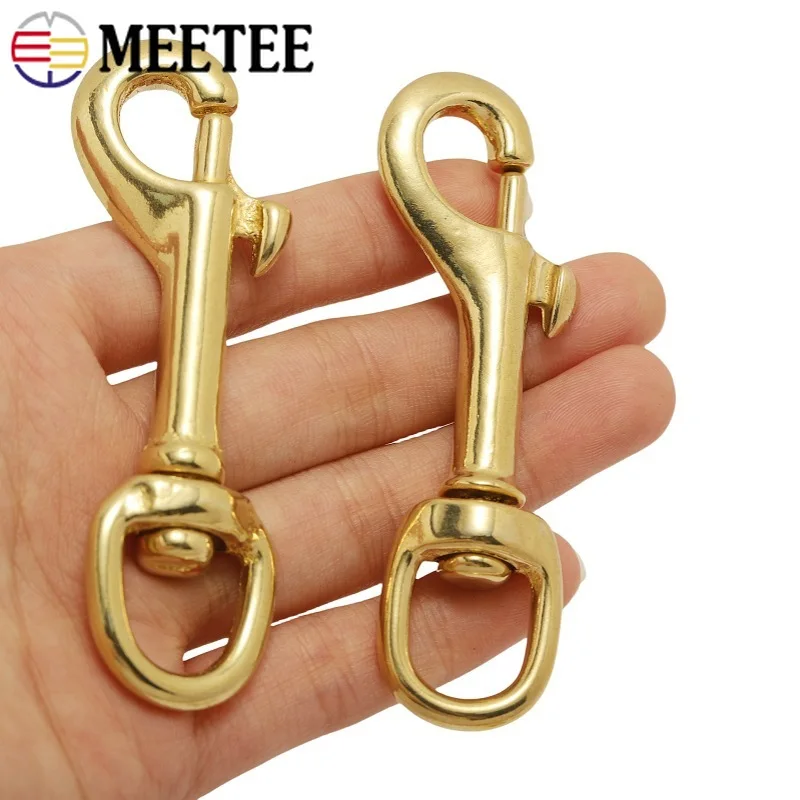 1/2 قطعة حلقة تسلق نحاسية قطب المفاجئة هوك الترباس الزناد كليب الجلود الحرفية حقيبة حزام أجزاء كلب المقود المشبك تسخير اكسسوارات #4