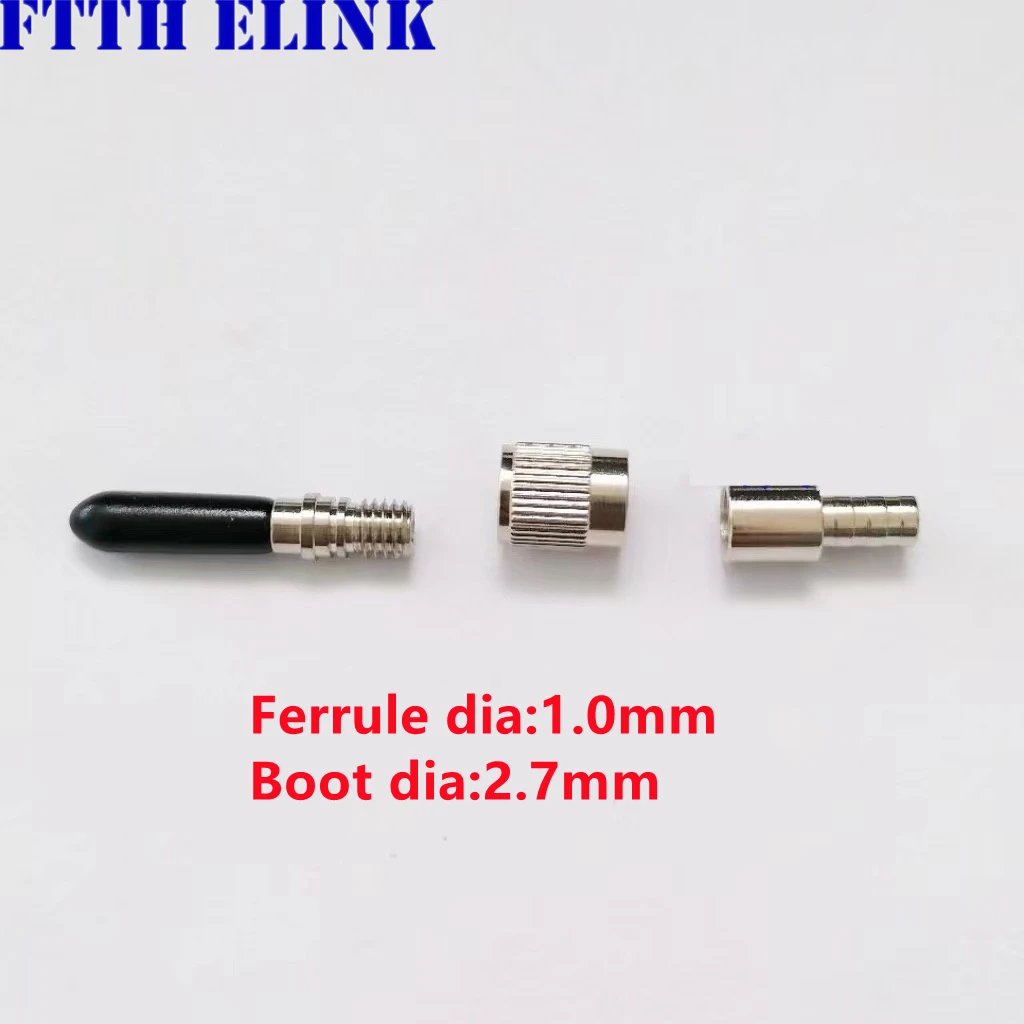 SMA905 Optical Fiber Connector Kits, 1000um Steel Ferrule, 1.0mm Hole with Groove, 2.7mm Tail Pipe, Free Shipping, 10Pcs