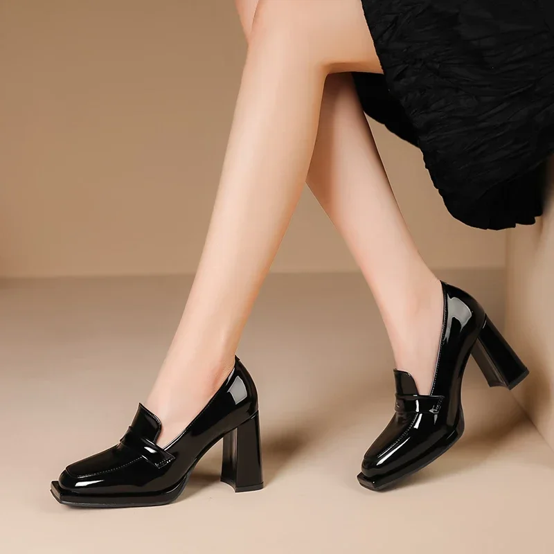 Women Heels Pointed Toe Heel Elegant Woman Shoes Dress Women\'s Block Heel Shoes Casual Chunky Heel Ladies Mules Platform Heels