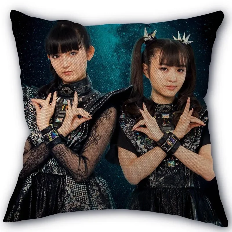 Nice Babymetal Pillowcase Cotton Linen Fabric Square Zipper Pillowcase 45X45cm Wedding Decorative Pillow Cover 11-17