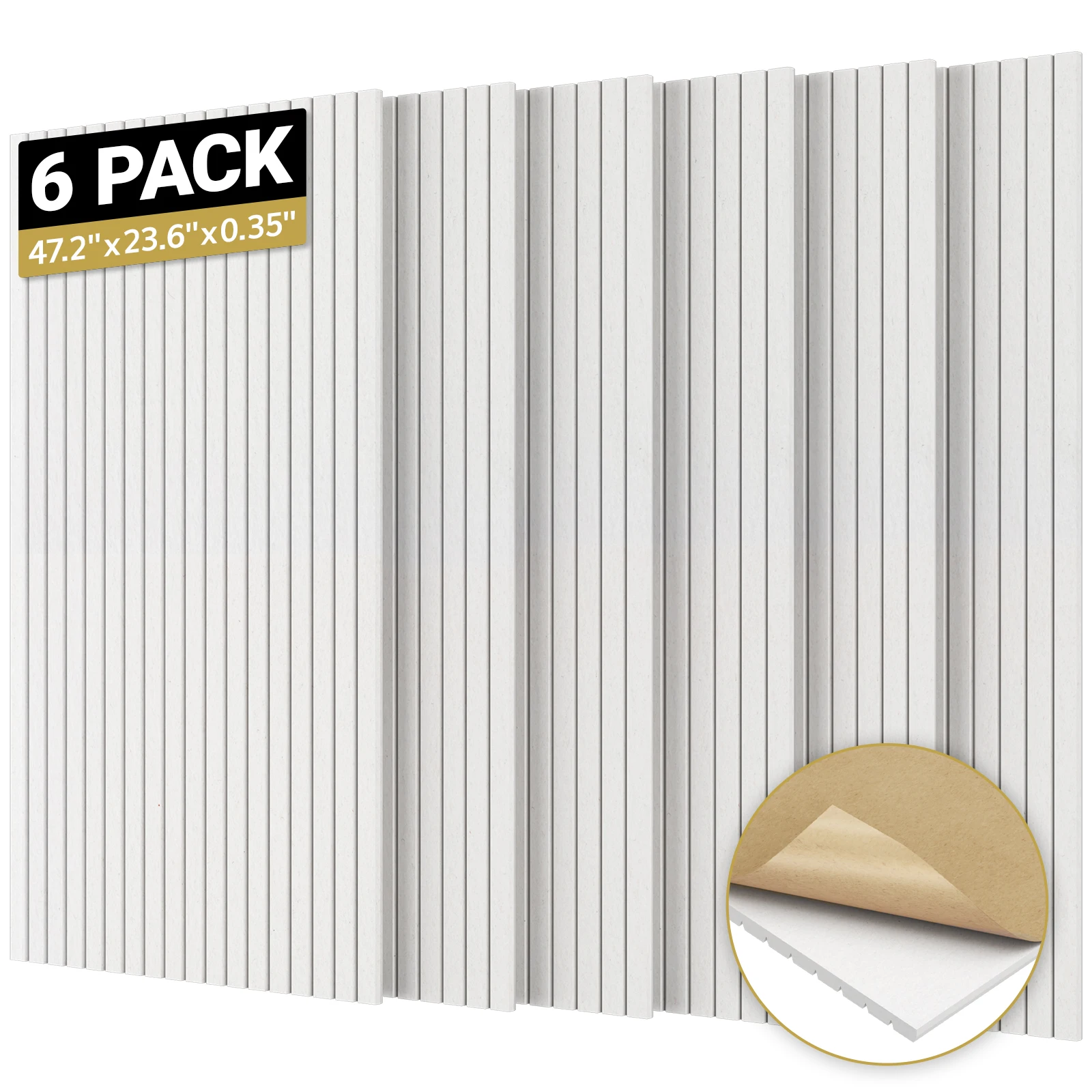 ألواح صوتية كبيرة، 47.2 بوصة × 23.6 بوصة × 0.35 بوصة لوحة حائط صوتية، ألواح مقاومة للصوت ذاتية اللصق لامتصاص الصدى