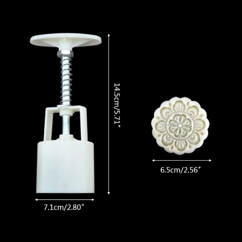 100g Mooncake Mold 10pcs Stamps Barrel Hand Press Moon Cake Pastry Mould DIY Bakware Mid-autumn Festival