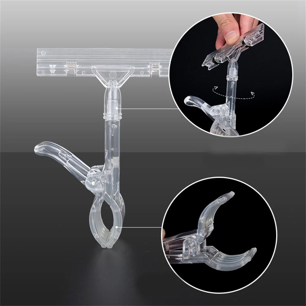 

Big Plastic Pop Clip Supermarket Sign Price Card Display Rack Shelf Price Talker Clear Label Holder Clamp Signage Name Tag Snap